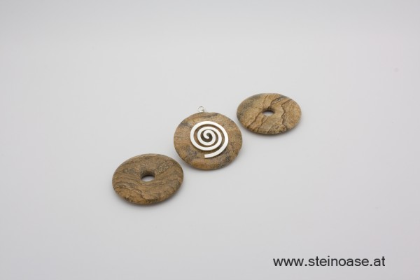 1 Stk. Donut 40mm Bilder-Jaspis 